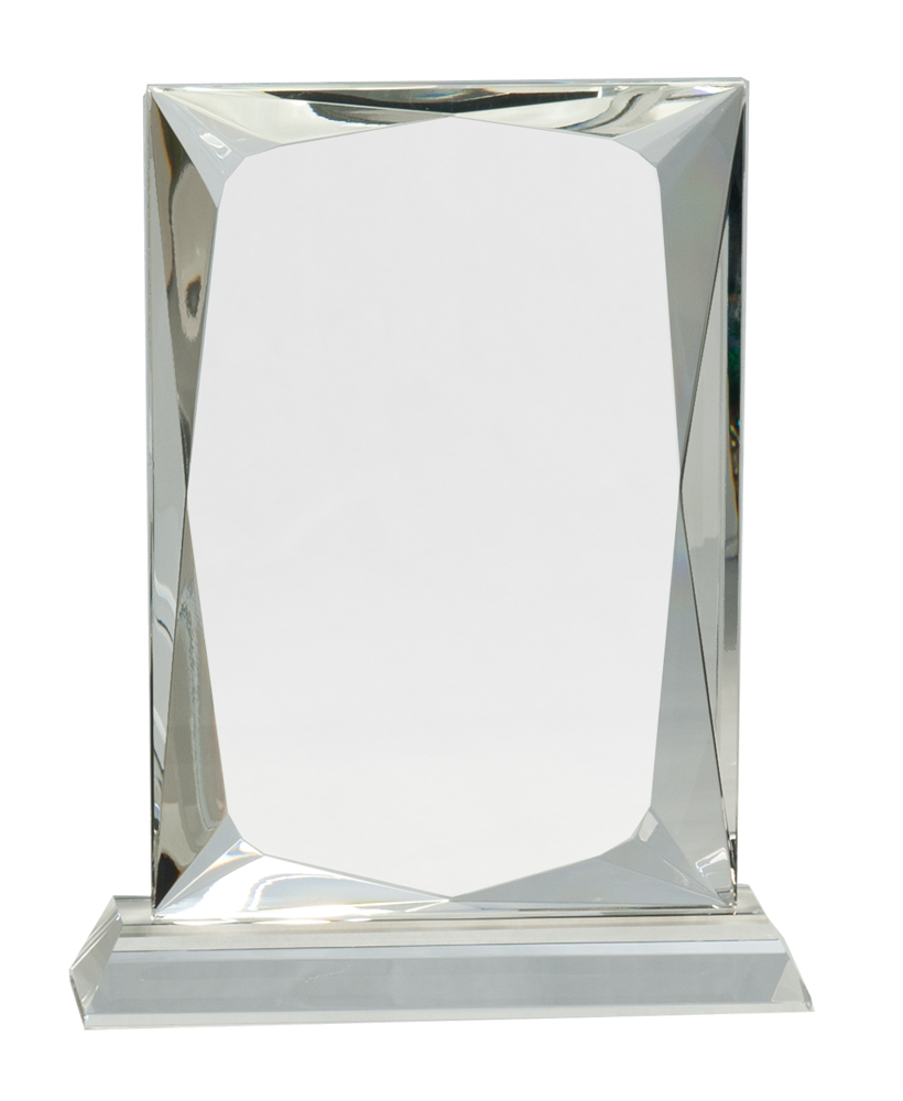 8" Crystal Rectangle on Clear Base