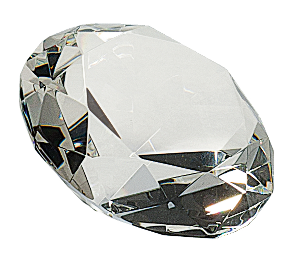2 1/2" Clear Crystal Diamond (4" Diameter)