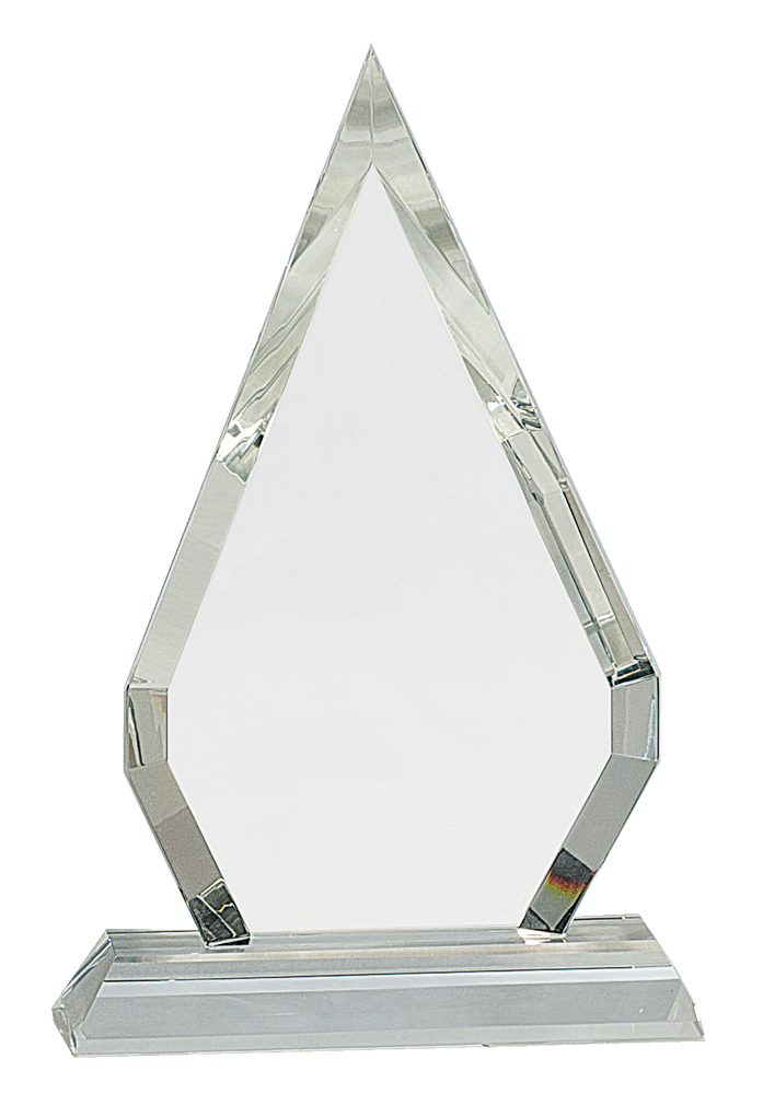 8 1/2" Crystal Diamond on Clear Pedestal Base