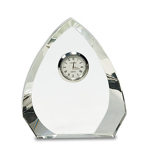 5 1/2" Clear Crystal Arch with Clock