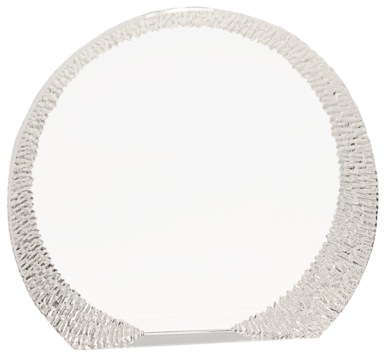 6 1/4" Rounded Crystal with Decorative Edge