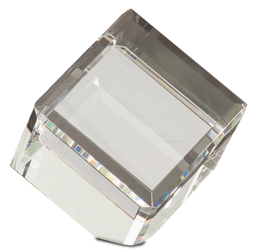 3 1/2" x 3 1/2" Crystal Cube