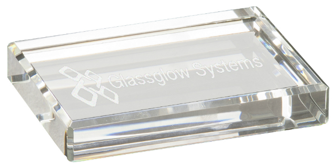 4" x 3" Crystal Rectangle Paperweight