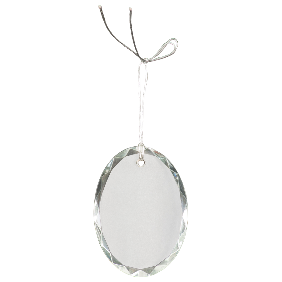 3" Crystal Faceted Oval Ornament