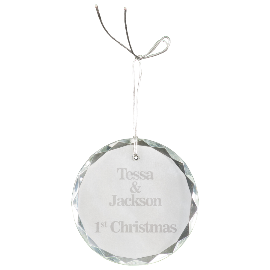 3" Crystal Round Faceted Ornament