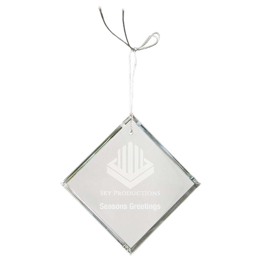 3" Crystal Diamond Ornament