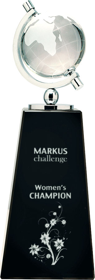 9" Crystal Spinning Globe on Black Pedestal Base