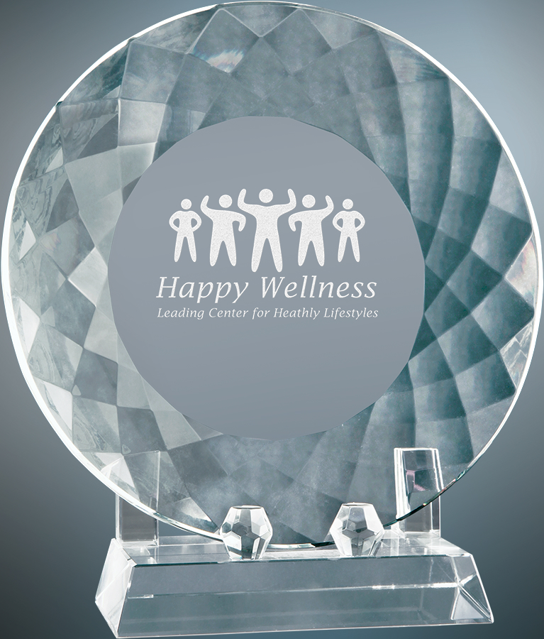 7 3/4" Crystal Plate with Base