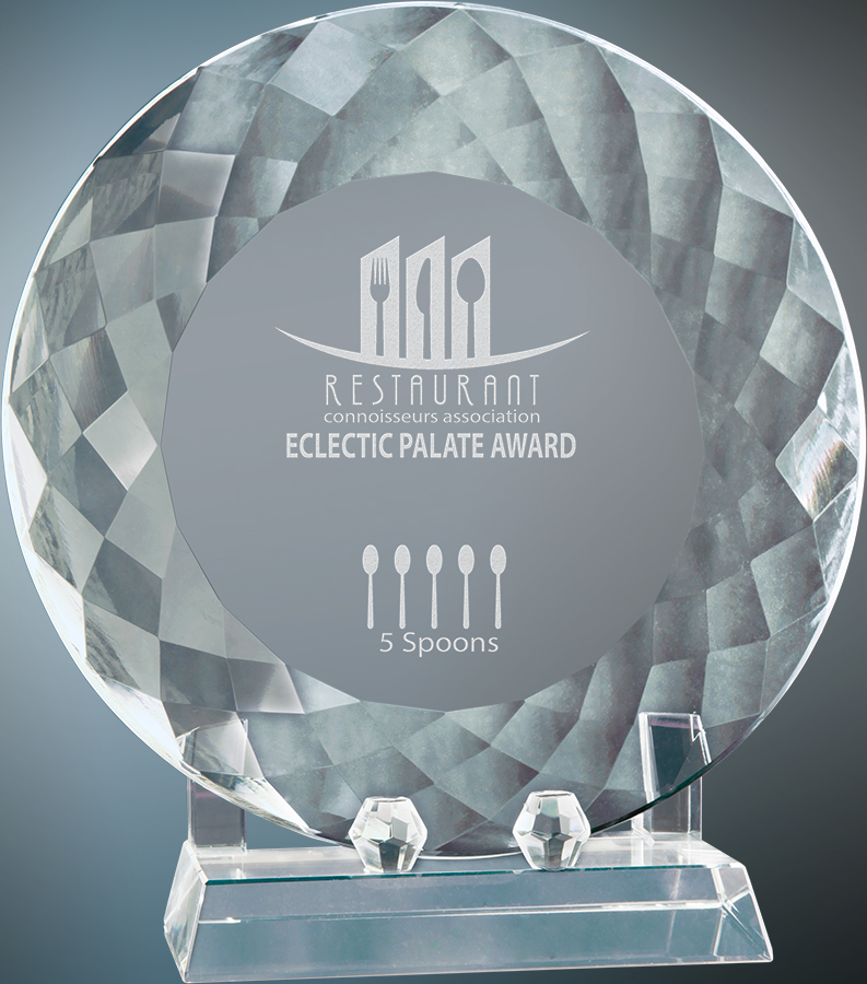 8 1/2" Crystal Plate with Base