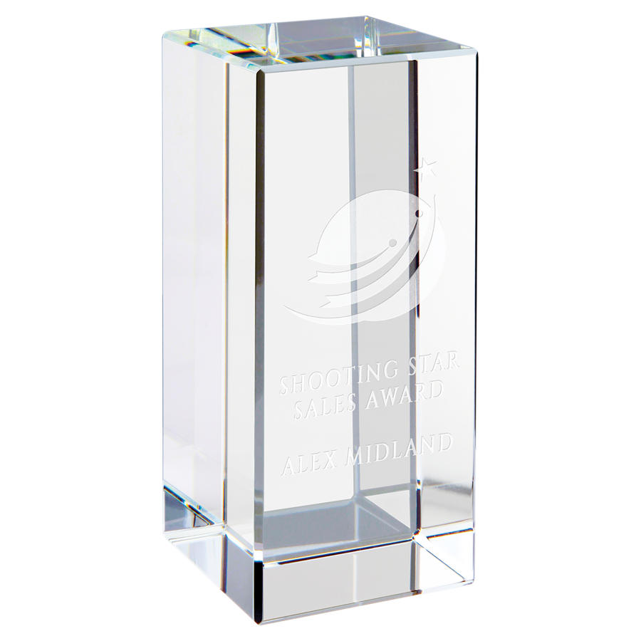 2" x 4 3/4" Clear Crystal Block
