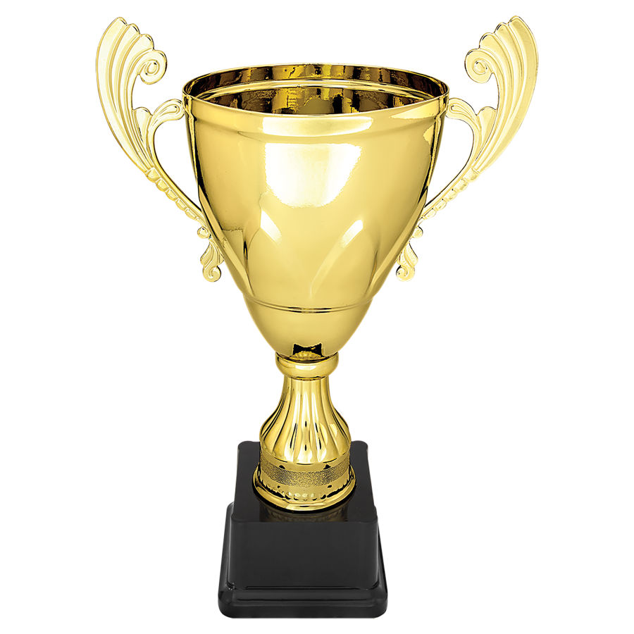 11" Gold Completed Metal Cup on Plastic Base