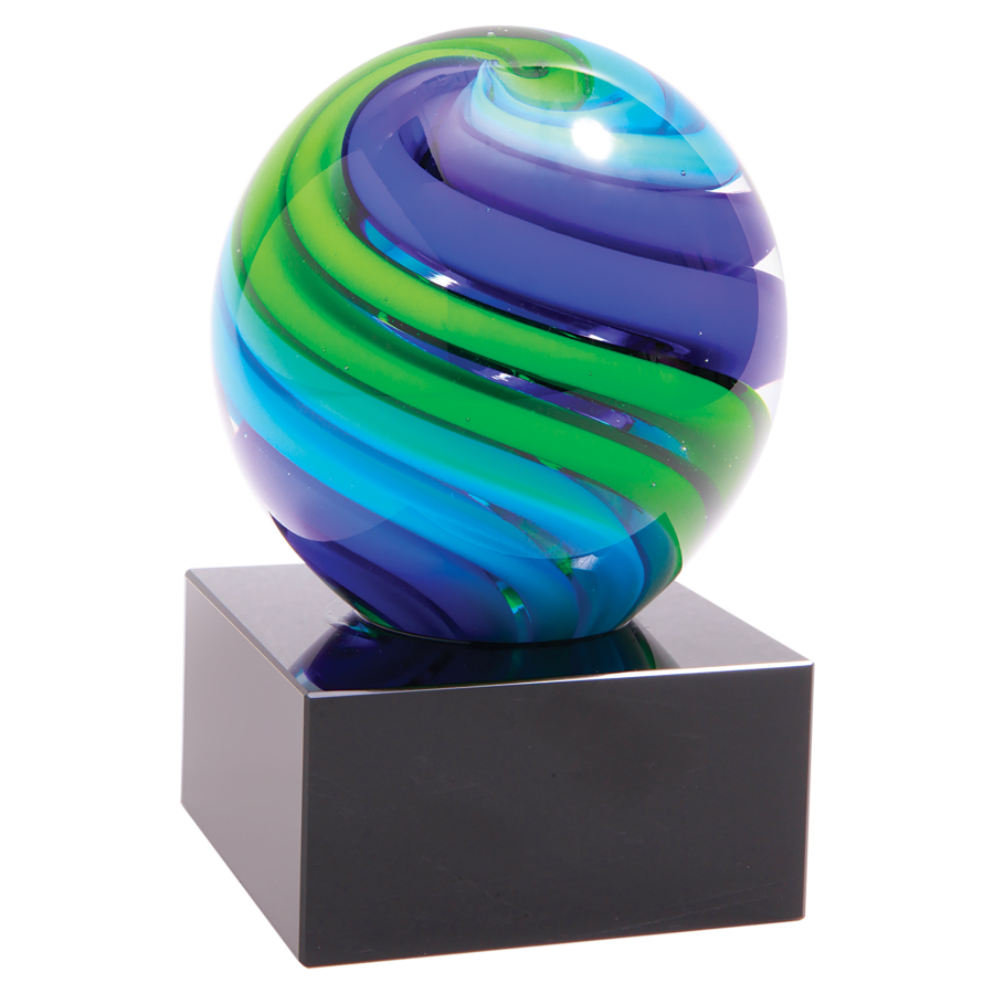5" Two-Tone Blue & Green Sphere