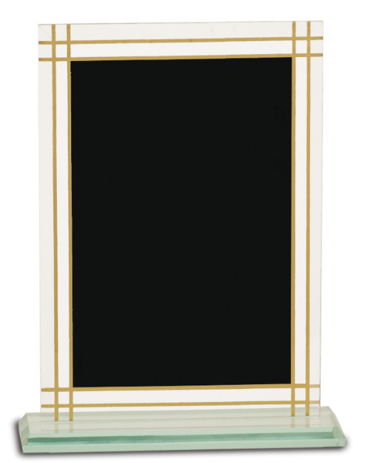 8 1/2" Contemporary Glass Full Border Award