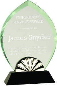 9" Oval Horizon Glass with Black Base