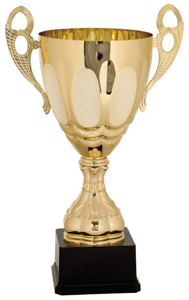 17 1/2" Gold Completed Metal Cup Trophy on Plastic Base