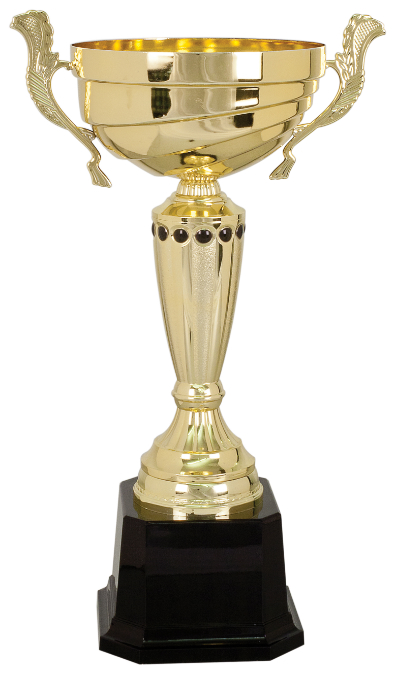 15 1/2" Gold Completed Metal Cup Trophy on Plastic Base