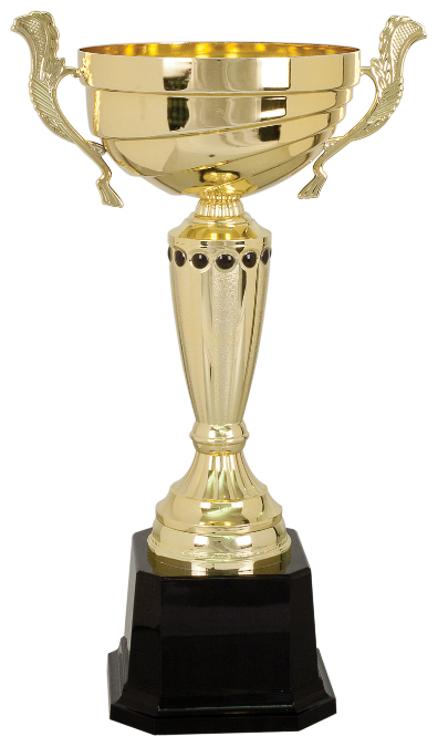 15 1/2" Gold Completed Metal Cup Trophy on Plastic Base