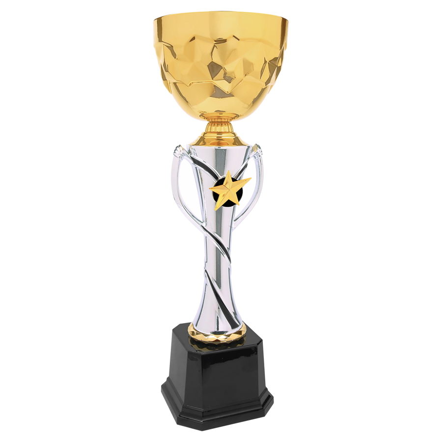 16" Silver/Gold Completed Metal Cup Trophy