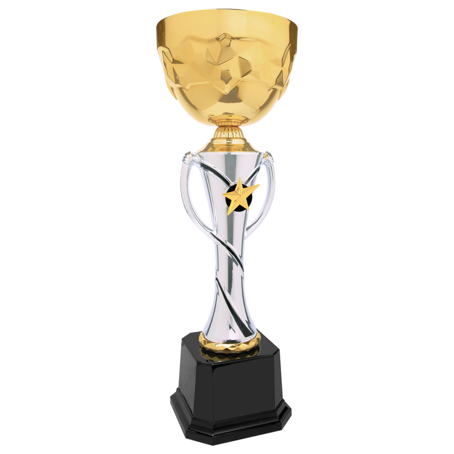 17 3/4" Silver/Gold Completed Metal Cup Trophy