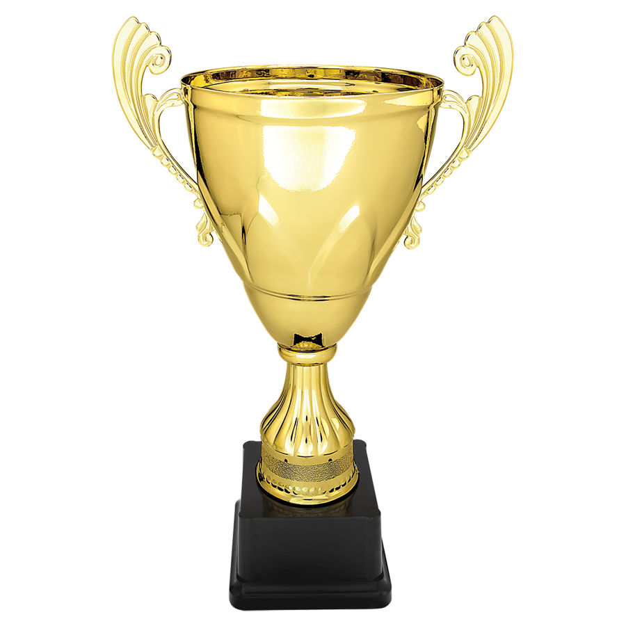13" Gold Completed Metal Cup on Plastic Base