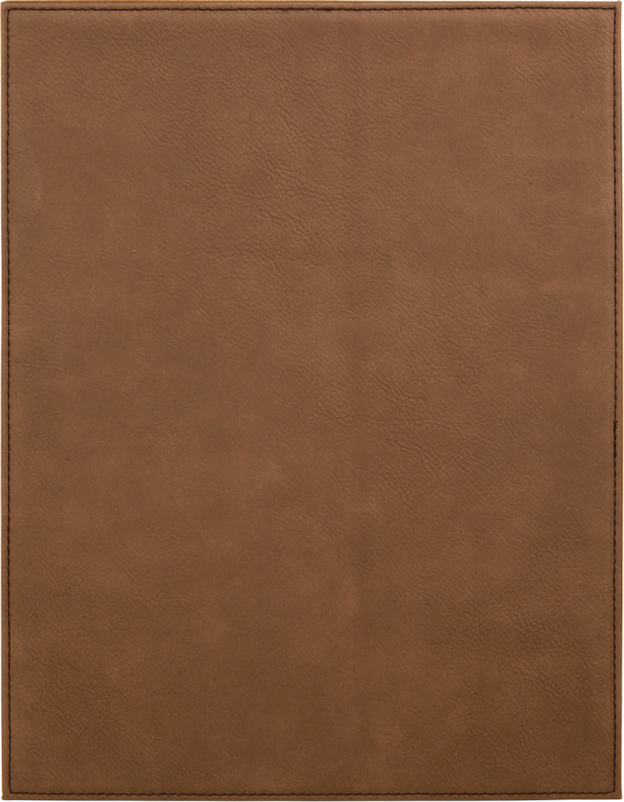 7" x 9" Dark Brown Laserable Leatherette Plaque