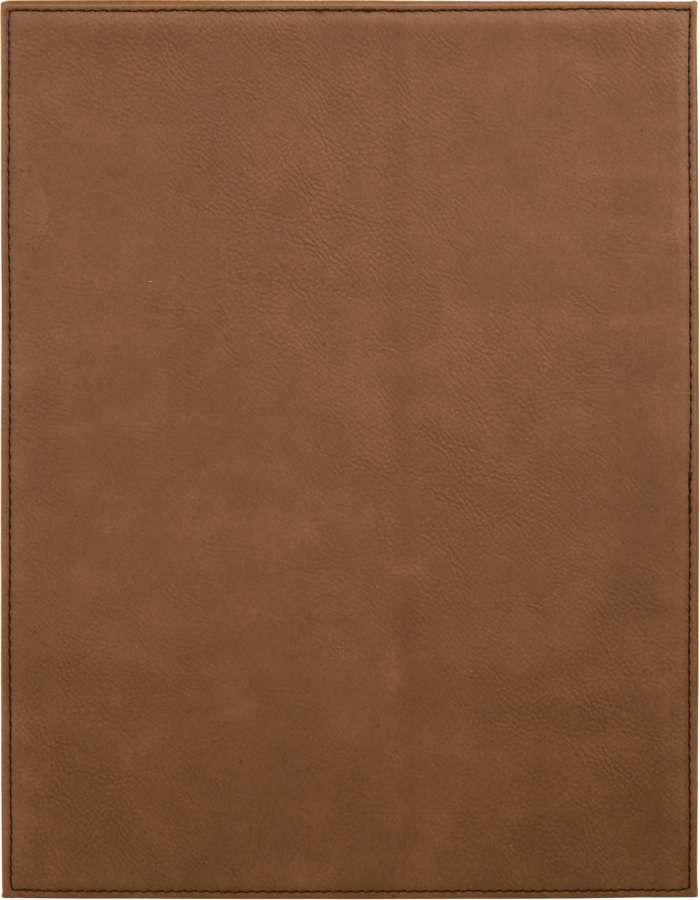9" x 12" Dark Brown Laserable Leatherette Plaque