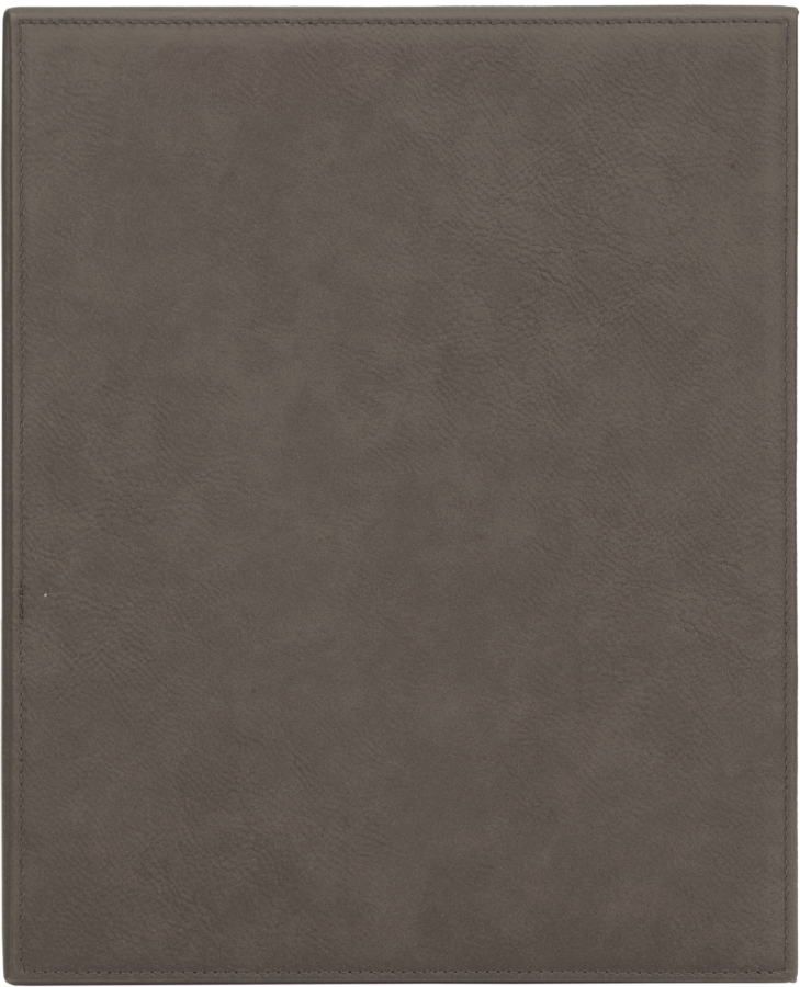 10 1/2" x 13" Gray Laserable Leatherette Plaque