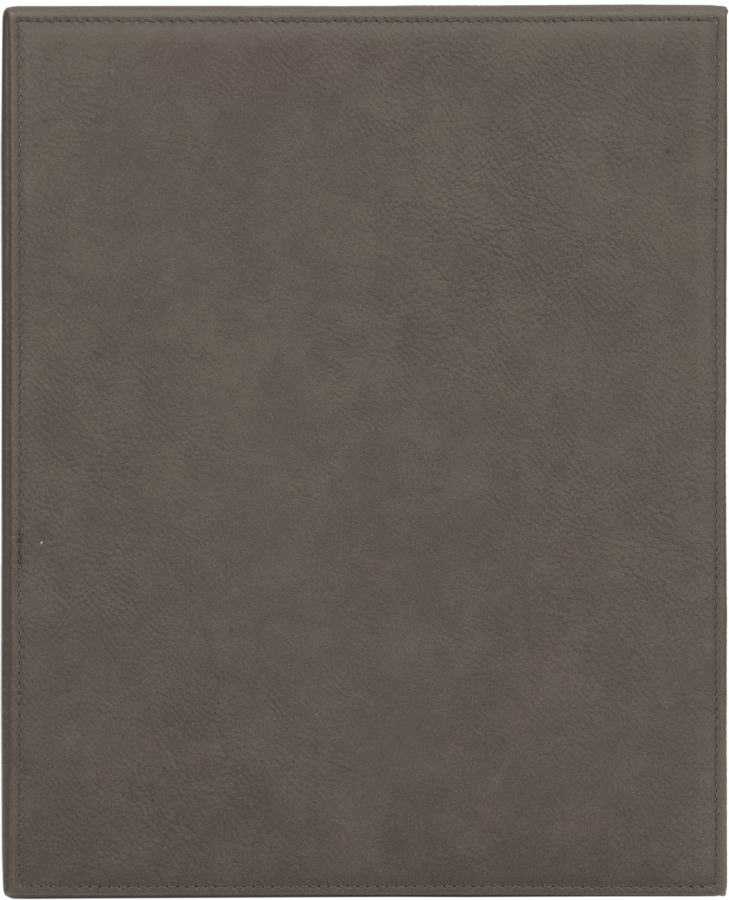 10 1/2" x 13" Gray Laserable Leatherette Plaque