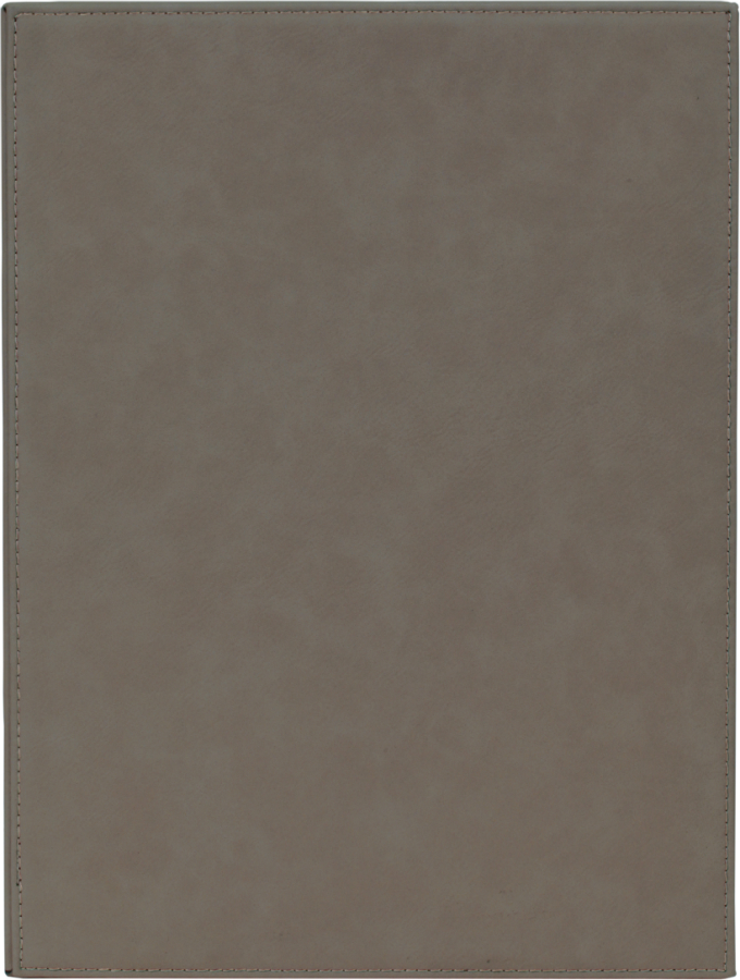 7" x 9" Gray Laserable Leatherette Plaque