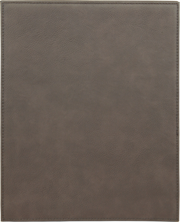8" x 10" Gray Laserable Leatherette Plaque