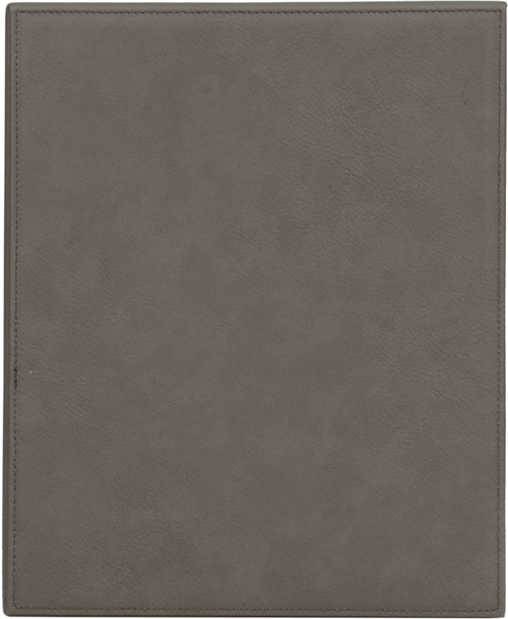 9" x 12" Gray Laserable Leatherette Plaque