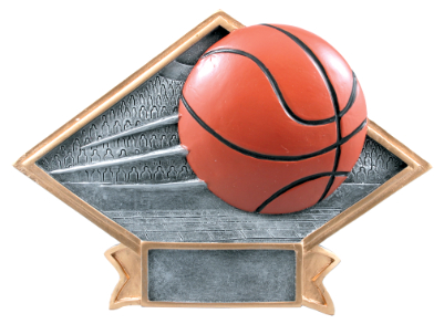 8 1/2" x 6" Basketball Diamond Plate Resin