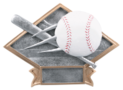 8 1/2" x 6" Baseball Diamond Plate Resin