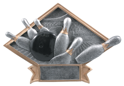 8 1/2" x 6" Bowling Diamond Plate Resin