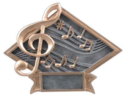 8 1/2" x 6" Music Diamond Plate Resin