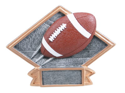6" x 4 1/2" Football Diamond Plate Resin