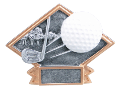 6" x 4 1/2" Golf Diamond Plate Resin
