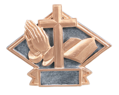 6" x 4 1/2" Religious Diamond Plate Resin