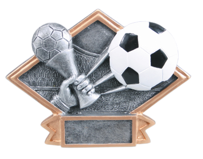 6" x 4 1/2" Soccer Diamond Plate Resin