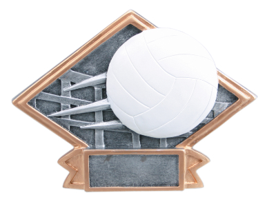 6" x 4 1/2" Volleyball Diamond Plate Resin