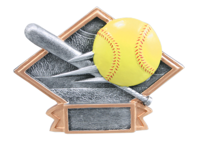 6" x 4 1/2" Softball Diamond Plate Resin
