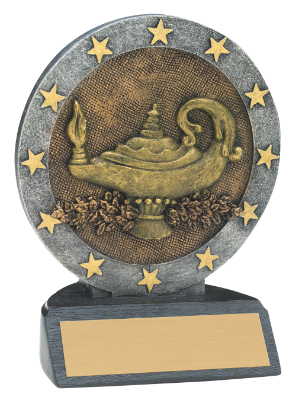 4 1/2" Lamp of Knowledge All Star Resin