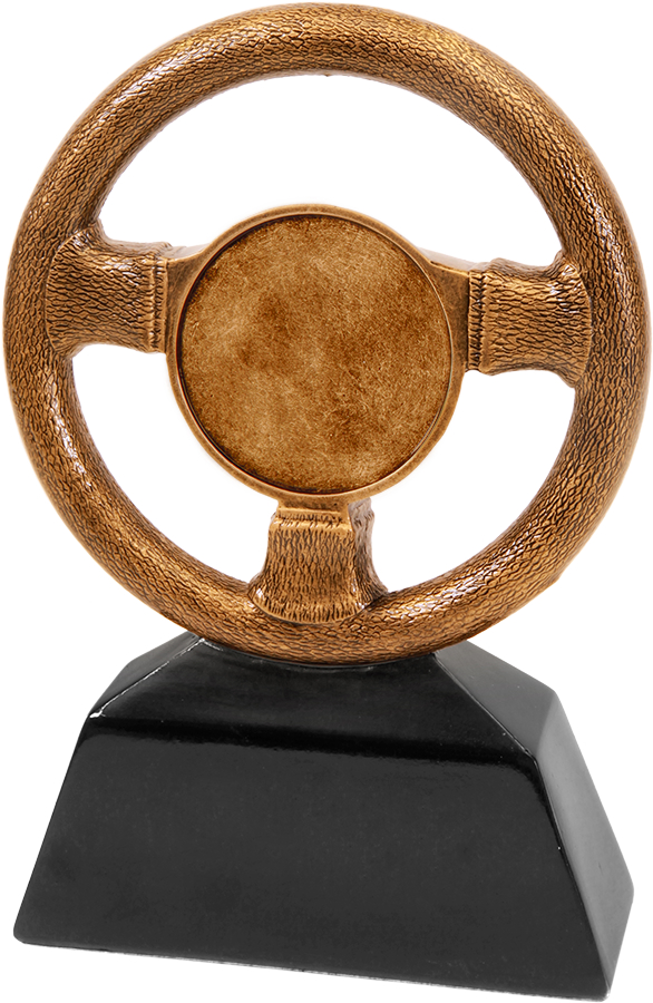 7" Antique Gold Steering Wheel Resin with 2" Insert Area
