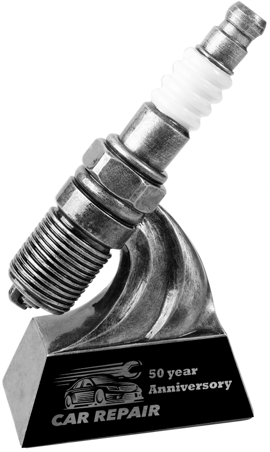 6" Spark Plug Car Show Resin