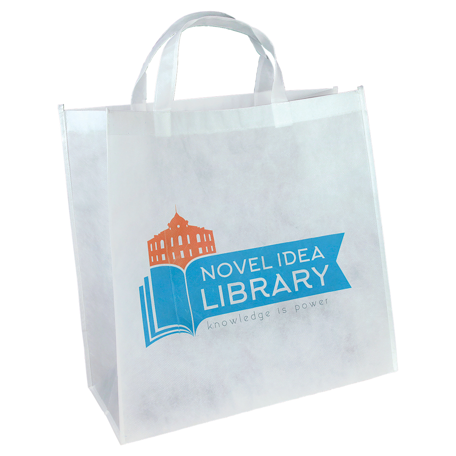 15 3/4" x 15 3/4" White Sublimatable Bag with 7" Gusset