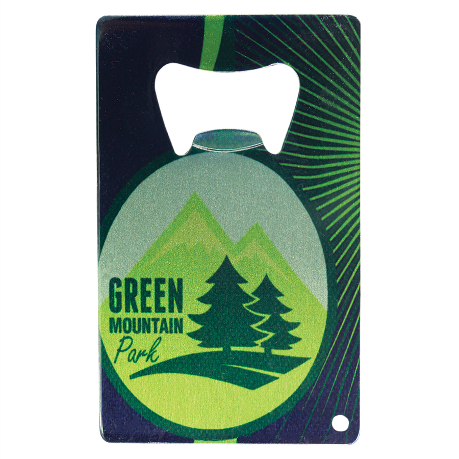 2" x 3 1/4" Sublimatable Stainless Steel Bottle Opener with Punch Hole