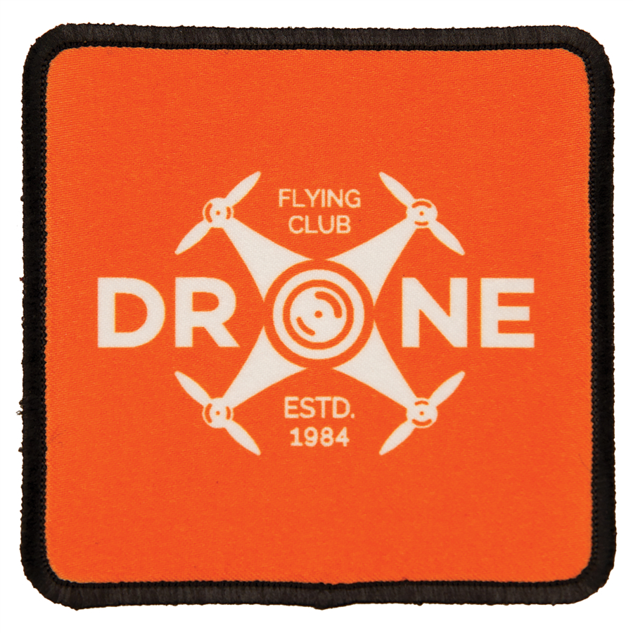 3" x 3" Square Sublimatable Patch with Adhesive & Black Border