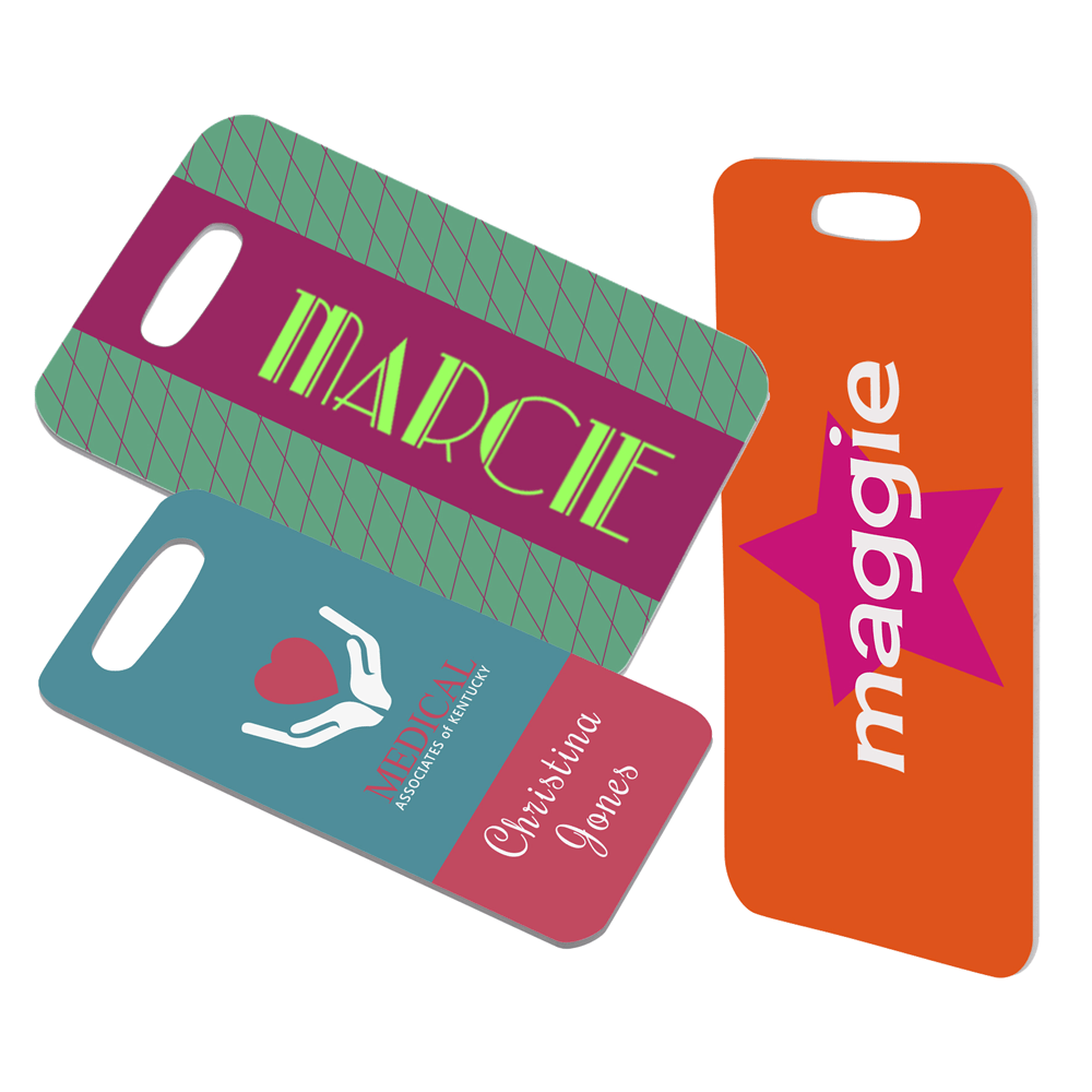 1.75" x 3.5" Gloss Unisub FRP Sublimatable 2-Sided Luggage Tag