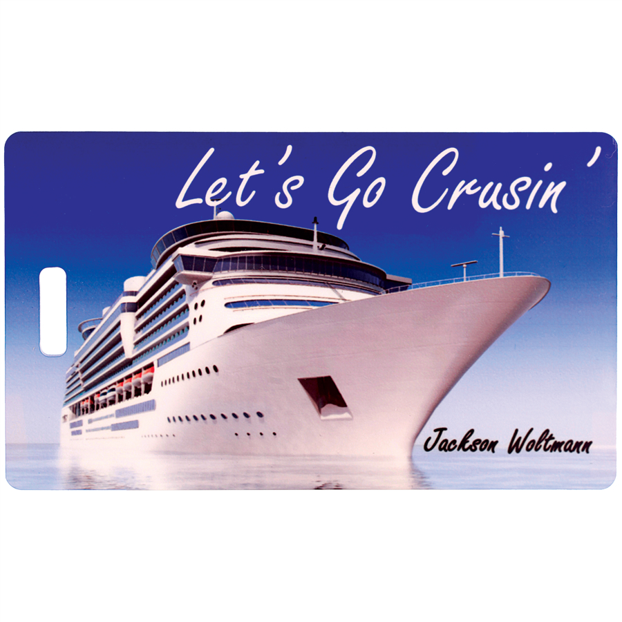 4.25" x 2.5" Gloss Unisub FRP Sublimatable 2-Sided Rectangle Bag Tag