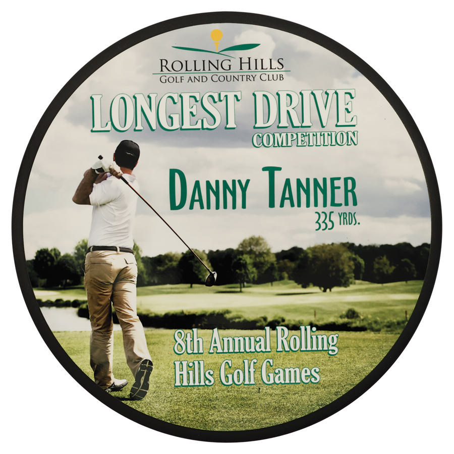 8.125" Unisub Sublimatable Round Plaque with Black Edge